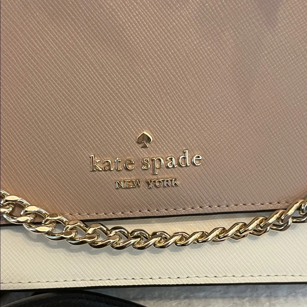 Kate Spade Beige and White Crossbody Bag